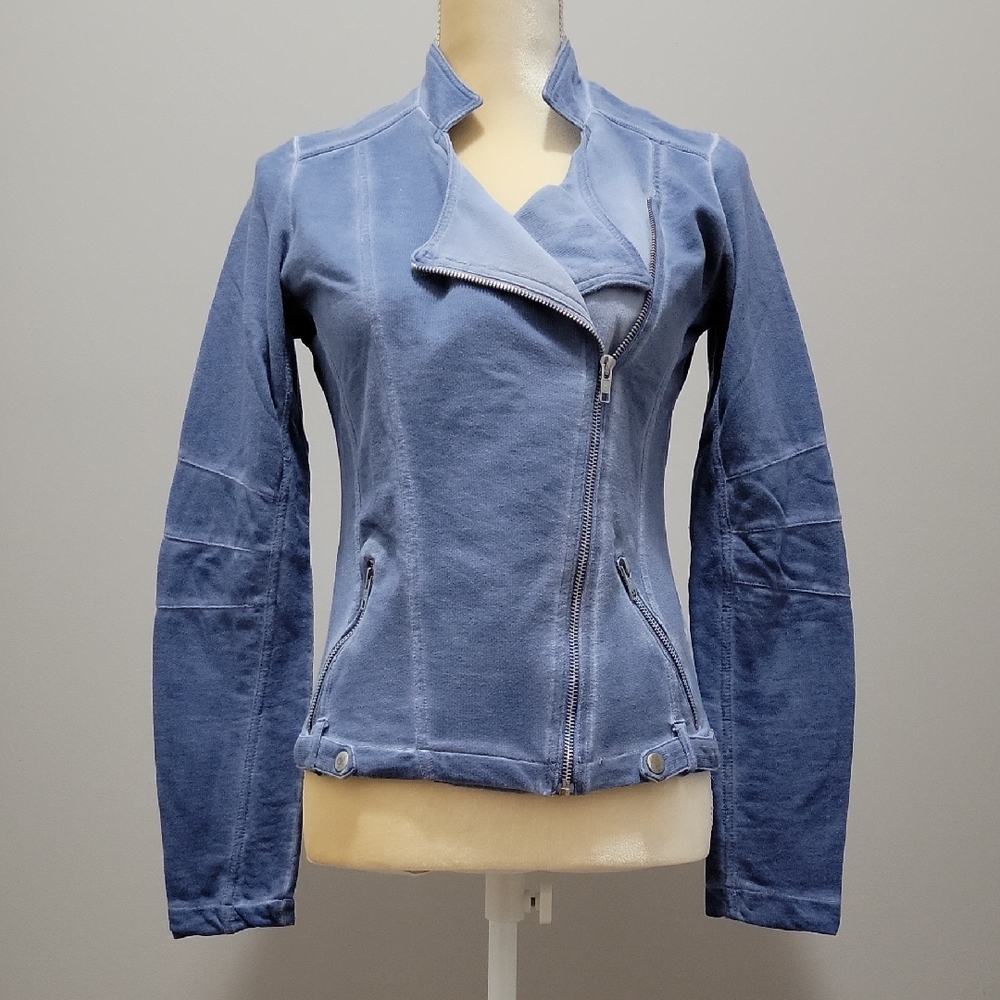 Denim Look Moto Jacket Sz. 2
